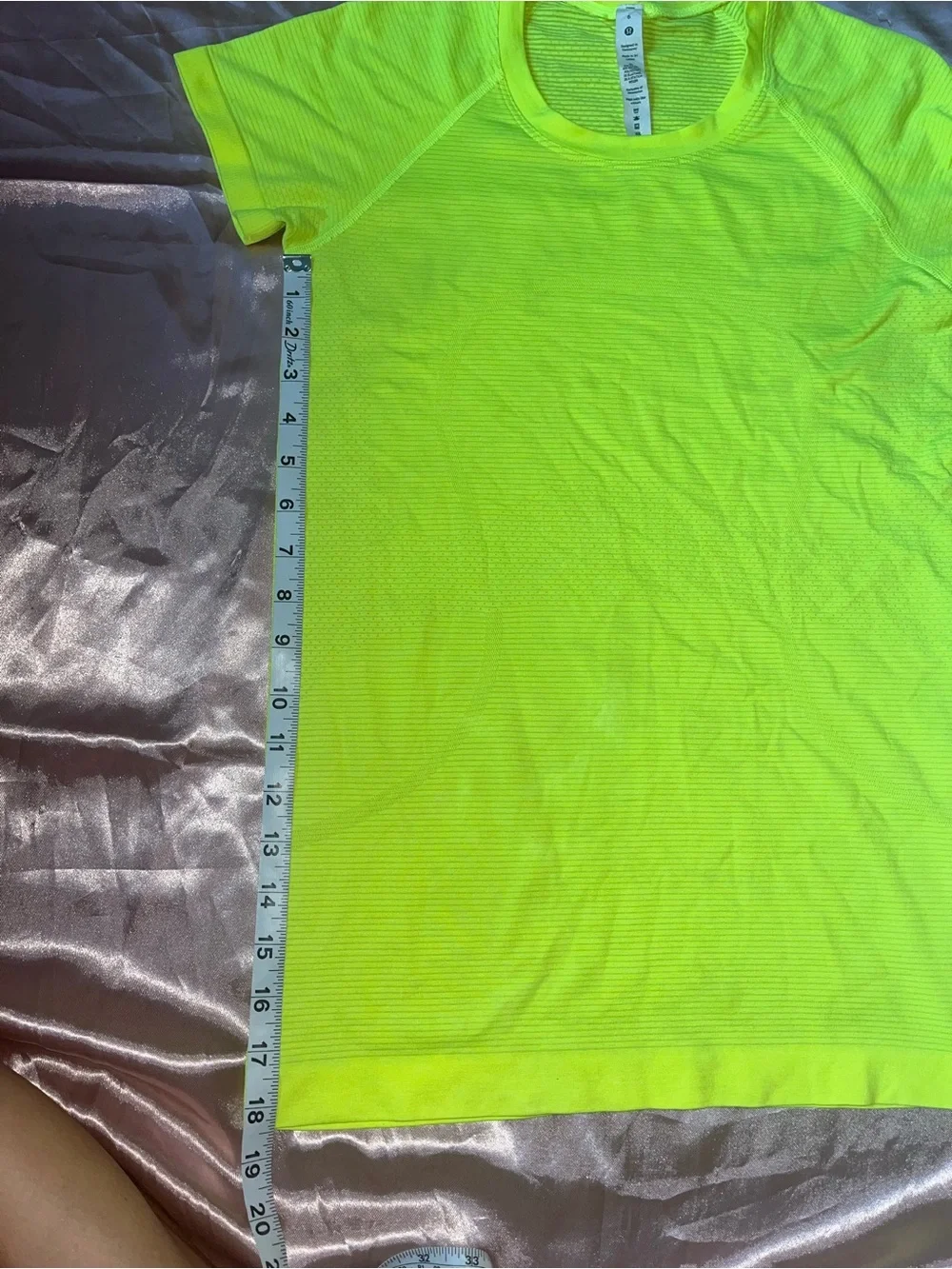 lululemon athletica Neon Lime Short Sleeve Performance Tee
